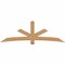 Ekena Millwork Alberta Smooth Timber Gable Bracket, Western Red Cedar, 96"W x 32"H x 5 1/2"D x 5 1/2"F, 8/12 Pitch GBW096X32X0606ALB00SWR - alternate 1